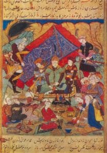 Timur at a feast in Samarkand.