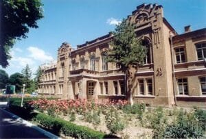 The Women's Gymnasium building in Samarkand, 1880.