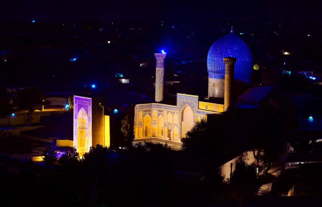 Gur-e-Amir at Night.